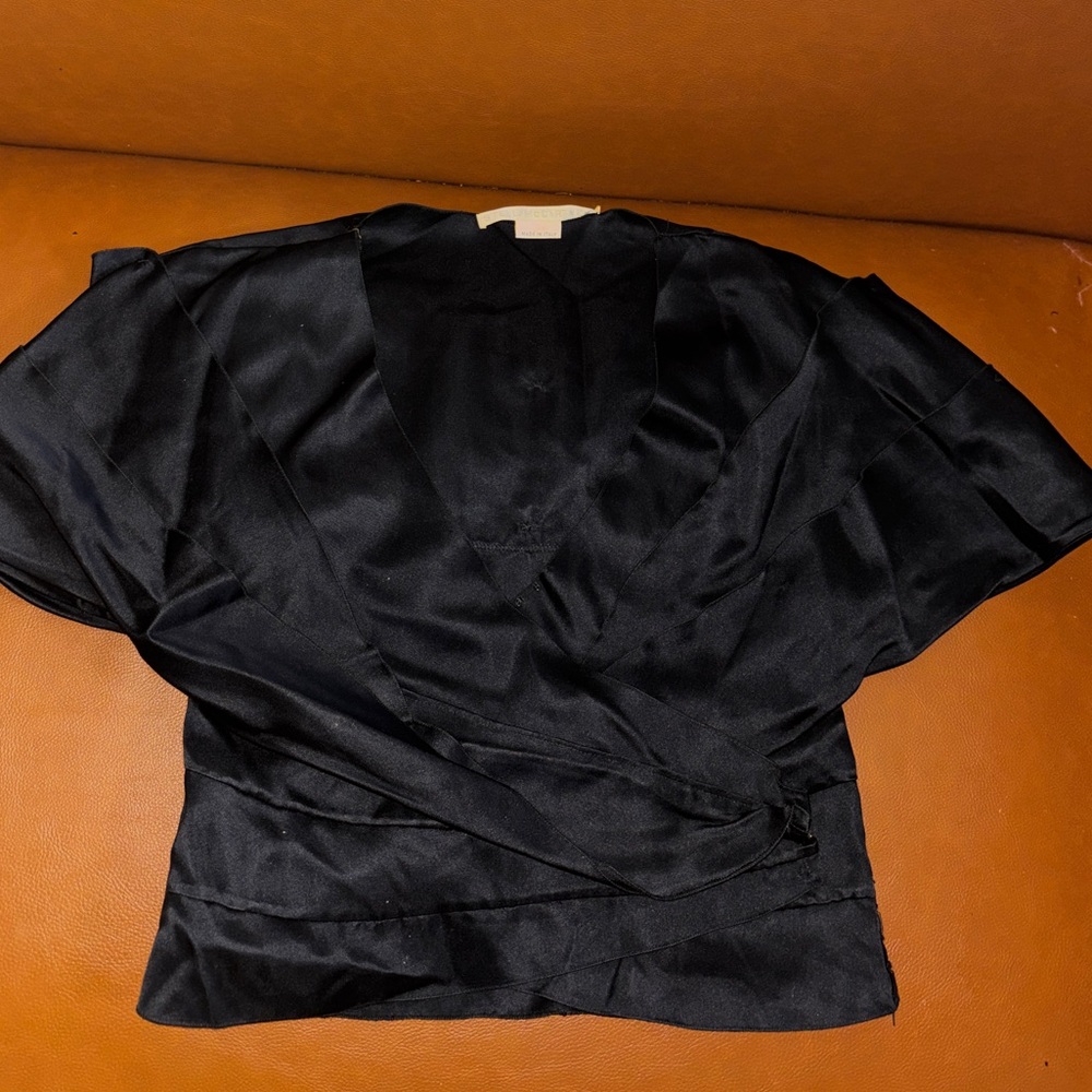 Stella McCartney Black Satin Wrap